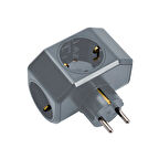 Viko | Yonca Plus Priz, 3'lü, Gri