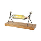  El Yapımı Demir Şaraplık Şişe Endüstriyel Tarz Şık ve Fonksiyonel