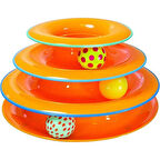 Petzz Ray Kulesi 3 Katlı Kedi Oyuncak Turuncu 25-15x15.2 Cm