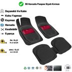 Hyundai Tucson USA 2021 HASIR DESEN 3D UNİVERSAL UYUMLU PASPAS KIRMIZI