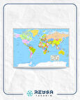 Dünya Haritası Posteri 35x50 cm