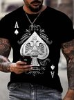 Erkekkısa Kollu Yuvarlak Yaka Desenli Viskon Tshirt