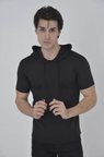 Erkek Kapşonlu Slim Fit Tshirt