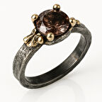 Vintage Zultanit Taşlı Gümüş Yüzük – Ashen Bloom