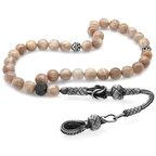 1000 Ayar Gümüş Kazaz Püsküllü Küre Kesim Aytaşı Doğaltaş Tesbih