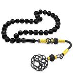 1000 Ayar Gümüş Kazaz Püsküllü Küre Kesim Erzurum Oltu Taşı Tesbih