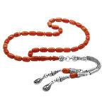 Kararmaz Metal 2 li Kamçı Püsküllü Kapsül Kesim Bilek Boy Soft Kırmızı Beyaz Ateş Kehribar Tesbih