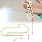 Sistemli Kalem İşçilikli Özel Kesim Deve Kemiği Tesbih