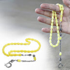 Kararmaz Metal Kafes Zincir Püsküllü Kapsül Kesim Sarı Beyaz Hareli Beyrut Kehribar Tesbih