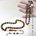 925 Ayar Gümüş Kral Zincir Püsküllü İstanbul Kesim Deve Kemiği Detaylı Kuka Tesbih