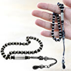 1000 Ayar Gümüş Kazaz Püsküllü Metal Sarmal Silindir Kesim Kuka Tesbih