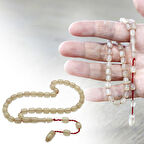 Sistemli Küp Kesim Bilek Boy Sedefli Şeffaf Beyaz Ateş Kehribar Tesbih