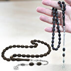 Kararmaz Metal Arnavut Zincir Püsküllü Sülün İmame Beyzi Kesim Gri - Siyah Katalin Tesbih