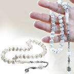 Kararmaz Metal Arnavut Zincir Püsküllü Küre Kesim Sedefli Kişiye Özel Saç Teli İçerir Tesbih