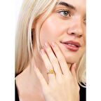 Beyaz Zirkon Taşlı Cats Eye Detaylı Silver Renk Free Size 925 Ayar Gümüş Kadın Yüzük