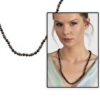 Makrome Örgülü Kaplangözü-Oniks-Hematit Kombinli Doğaltaş Kadın Kolye