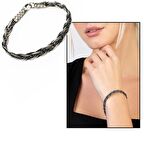 El İşçiliği Özel Tasarım 1000 Ayar Gümüş Kazaz Kadın Bileklik