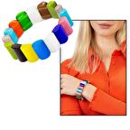 Çakra Tasarım Çok Renkli Kedigözü Kadın Bileklik