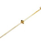 Gold Renk Kararmaz Metal Snake Zincirli Kır Çiçeği Tasarım Kadın Bileklik