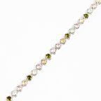 Gümüş Renk Zirkon Taşlı Tam Tur Çelik Kadın Bileklik