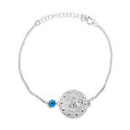 Silver Renk Mecidiye Tasarım Nazar Boncuğu Detaylı 925 Ayar Gümüş Kadın Bileklik