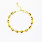 Zarif Tasarım Gold Renk 925 Ayar Gümüş Kadın Bileklik