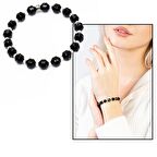 Faset Kesim Oniks Doğaltaş Kadın Bileklik