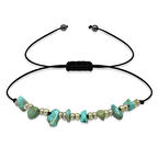 Makrome Örgülü Basic Model Firuze Doğaltaş Kadın Bileklik