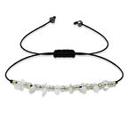 Makrome Örgülü Basic Model Ay Taşı Doğaltaş Kadın Bileklik