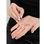 Oval Tek Taş Tasarım Sıralı Zirkon Taş Süslemeli Sallantılı Zincir Detaylı Silver Renk 925 Ayar Gümüş Kadın Küpe