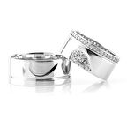 Kalbimin Sahibi Tasarım 925 Ayar Gümüş Çift Alyans