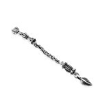 Yaprak Temalı Arnavut Zincirli Tek Kamçılı Kararmaz Metal Püskül