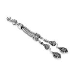 Altıgen Anadolu Motifi Temalı Foxtail Zincirli Çift Kamçılı Kararmaz Metal Püskül