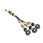 Gold-Gri Renk 1000 Ayar Gümüş 3lü Kazaz Püskül