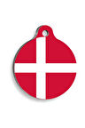 Danimarka Yuvarlak Kedi ve Köpek Künyesi Large 3,8 cm