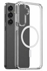 Samsung Galaxy S24 FE ile Uyumlu YUMUŞAK Magsafe Kablosuz Şarj Destekli Şeffaf Kılıf Kamera İçin Yükseltilmiş Çerçeve