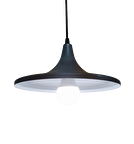 Retro Metal Sarkıt Avize Rustik Tekli Sarkıt Siyah İçi Beyaz Mutfak Cafe