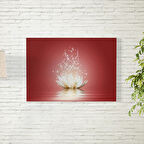 Kırmızı Arkaplanlı Lotus Çiçeği Poster 70X100 CM