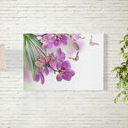 Mor Çiçek ve Kelebek Temalı Poster 50X70 CM