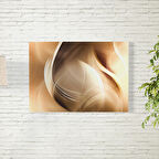 Kahverengi Soyut Dalga Posteri 50X70 CM