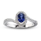 0.75 Ct Pırlanta Safir Yüzük RTY19