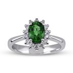 0.96 Ct Pırlanta Zümrüt Yüzük RTY28