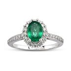 0.93 Ct Pırlanta Zümrüt Yüzük RTY31