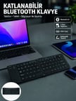 Katlanabilir Bluetooth Klavye 3 Cihaz Bağlantılı Kablosuz Taşınabilir Klavye