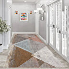 Rovigo Home Dijital Baskı Yıkanabilir Kaymaz Taban Salon Halısı Ve Yolluk RVG0956-FNL205