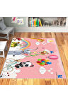 Dijital Baskı Yıkanabilir Kaymaz Taban Çocuk Halısı RVG4054
