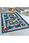 Dijital Baskı Yıkanabilir Kaymaz Taban Çocuk Halısı Ve Yolluk RVG4105-SD778