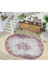Dijital Baskı Yıkanabilir Kaymaz Taban Oval Salon Halısı Rvg7213-ht199