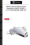 Delux Serisi Ünite Cihaz Depolama DK03 32GB 2 in 1 Flash Bellek USB 3.0