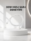 Yüksek Saflıkta Bakır Çekirdekli 30W Hızlı Şarj Kablosu